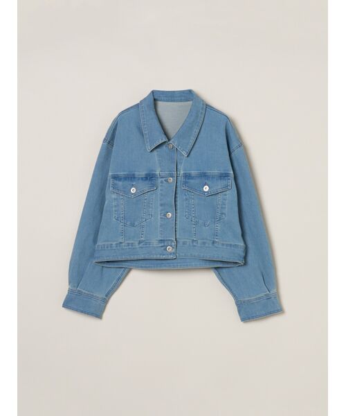 three dots / スリードッツ テーラードジャケット | Denim short jumper（washed）