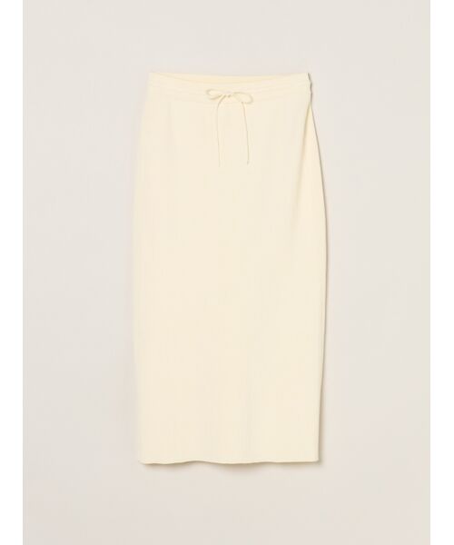 three dots / スリードッツ スカート | Bright cotton skirt（ecru）