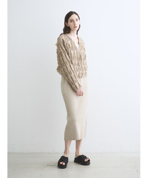 three dots / スリードッツ テーラードジャケット | Bright cotton fringe jacket | 詳細10