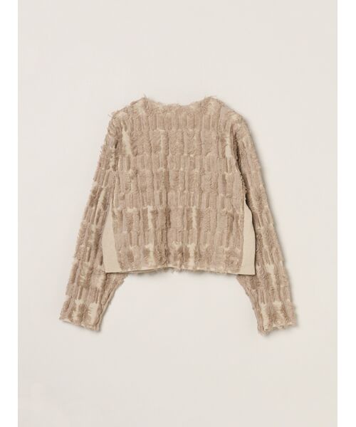 three dots / スリードッツ テーラードジャケット | Bright cotton fringe jacket | 詳細1