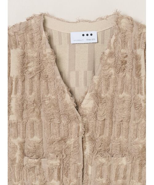 three dots / スリードッツ テーラードジャケット | Bright cotton fringe jacket | 詳細2