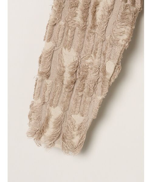 three dots / スリードッツ テーラードジャケット | Bright cotton fringe jacket | 詳細3