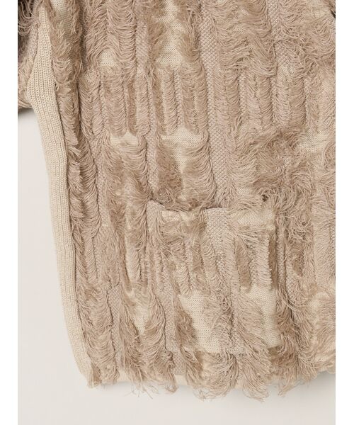 three dots / スリードッツ テーラードジャケット | Bright cotton fringe jacket | 詳細4