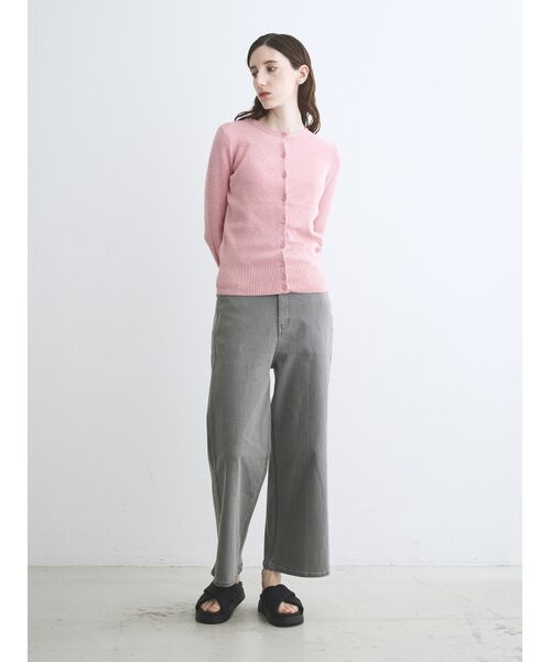 three dots / スリードッツ その他トップス | Cotton melange l/s crew cardigan | 詳細9