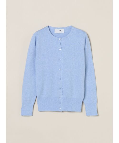 three dots / スリードッツ その他トップス | Cotton melange l/s crew cardigan（chambrey）