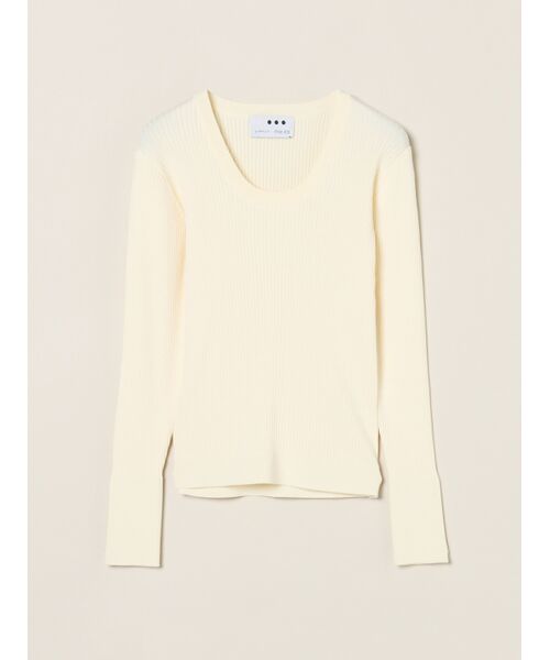 three dots / スリードッツ その他トップス | Luxe rayon rib jessica（off white）