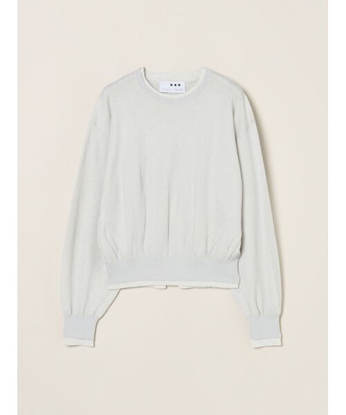 three dots / スリードッツ その他トップス | Double layer pullover（grey）