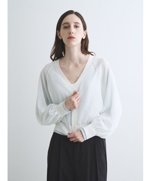 three dots / スリードッツ その他トップス | Double layer cardigan | 詳細8