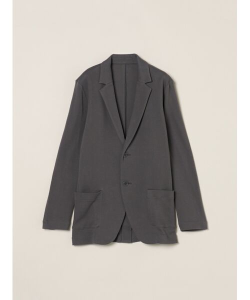 three dots / スリードッツ テーラードジャケット | Men's souffle cotton jacket（ink black）