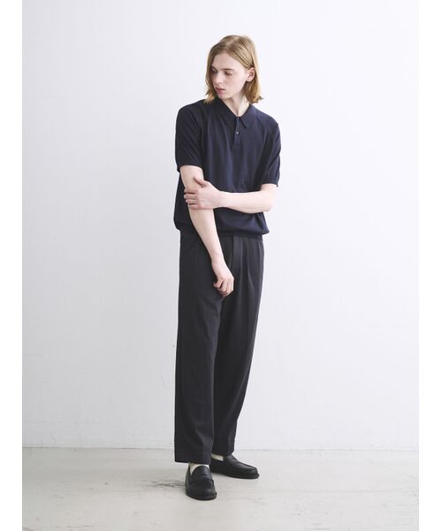 three dots / スリードッツ ポロシャツ | Men's dress knitted s/s polo | 詳細9