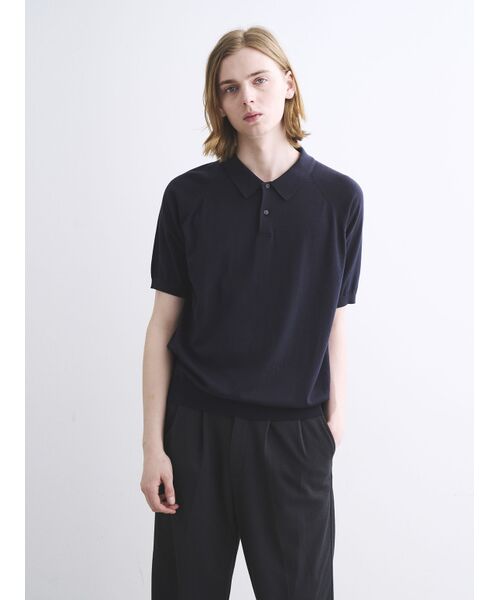 three dots / スリードッツ ポロシャツ | Men's dress knitted s/s polo | 詳細6