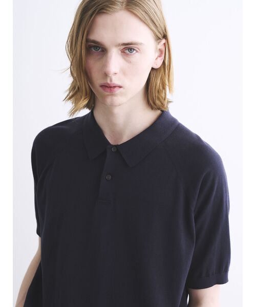 three dots / スリードッツ ポロシャツ | Men's dress knitted s/s polo | 詳細7