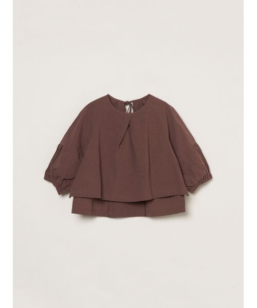 three dots / スリードッツ シャツ・ブラウス | Dessert weather tops（brown）