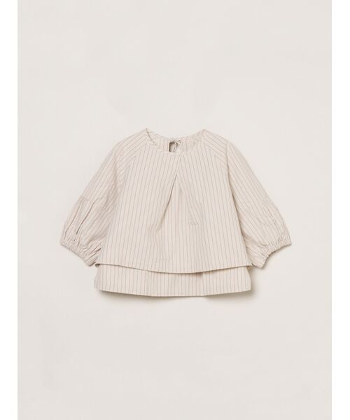 three dots / スリードッツ シャツ・ブラウス | Dessert weather tops（red stripe）