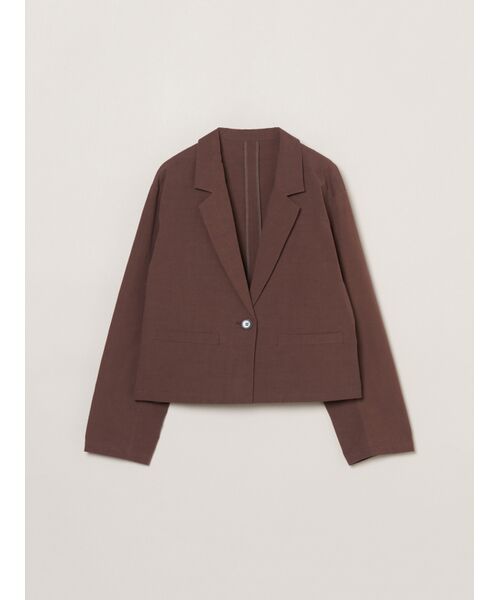 three dots / スリードッツ テーラードジャケット | Dessert weather jacket（brown）