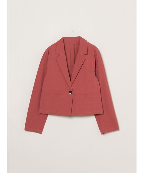 three dots / スリードッツ テーラードジャケット | Dessert weather jacket（red）