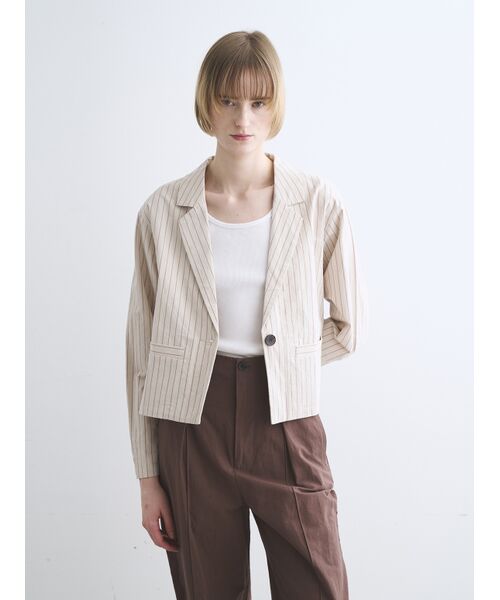 three dots / スリードッツ テーラードジャケット | Dessert weather jacket | 詳細6