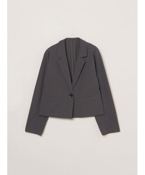 three dots / スリードッツ テーラードジャケット | Dessert weather jacket（soft black）