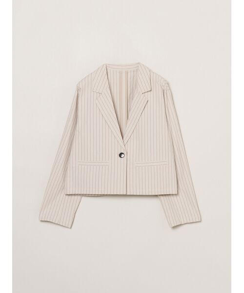 three dots / スリードッツ テーラードジャケット | Dessert weather jacket（red stripe）