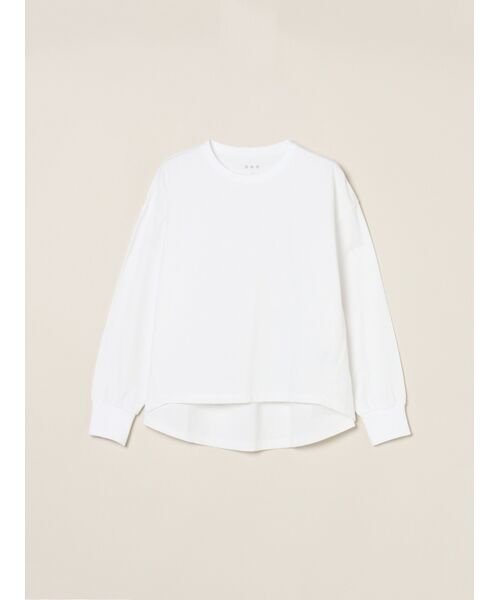 three dots / スリードッツ Tシャツ | Pigment dyed raglan tee（white）