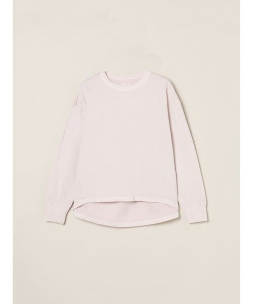 three dots / スリードッツ Tシャツ | Pigment dyed raglan tee（tint pink）