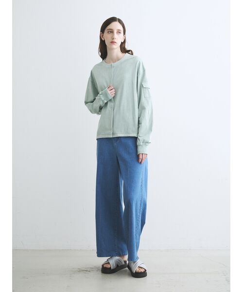 three dots / スリードッツ カーディガン・ボレロ | Pigment dyed light blouson | 詳細10