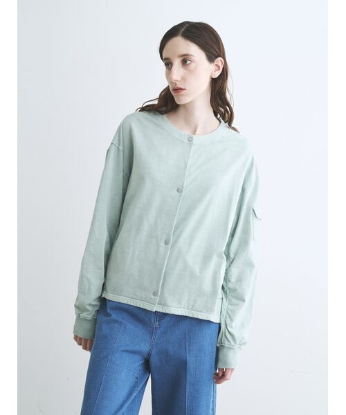 three dots / スリードッツ カーディガン・ボレロ | Pigment dyed light blouson | 詳細6