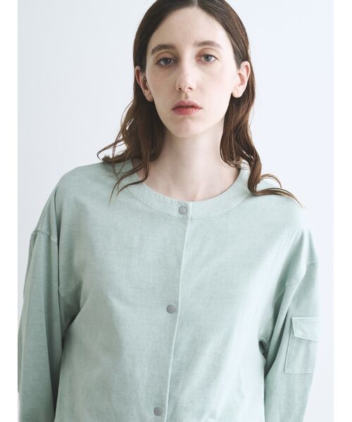 three dots / スリードッツ カーディガン・ボレロ | Pigment dyed light blouson | 詳細7