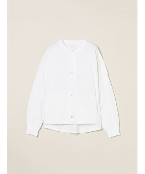 three dots / スリードッツ カーディガン・ボレロ | Pigment dyed light blouson（white）