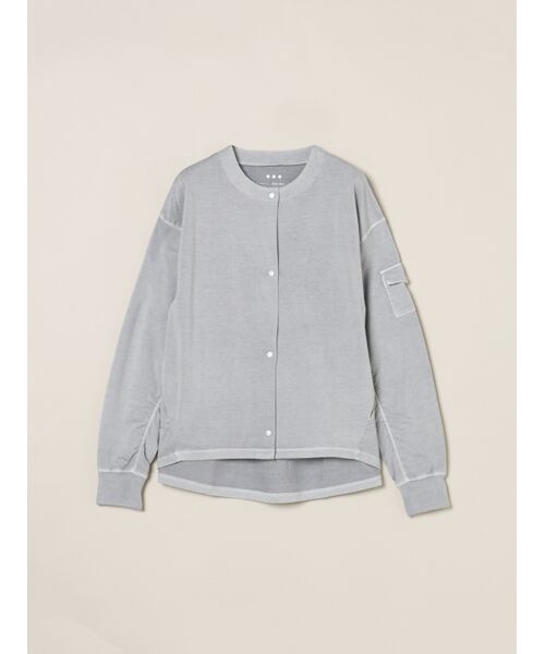 three dots / スリードッツ カーディガン・ボレロ | Pigment dyed light blouson（sheer grey）