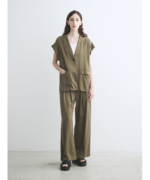 three dots / スリードッツ その他パンツ | Fibrio wide pants | 詳細7