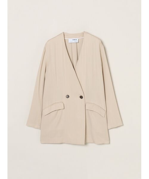 three dots / スリードッツ テーラードジャケット | Fibrio jacket（beige）
