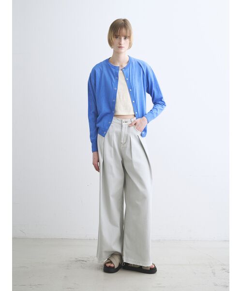 three dots / スリードッツ カーディガン・ボレロ | Coco slub cardigan | 詳細9