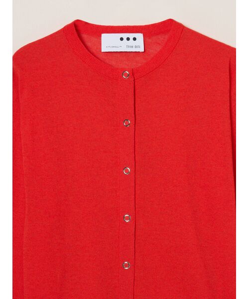three dots / スリードッツ カーディガン・ボレロ | Coco slub cardigan | 詳細2