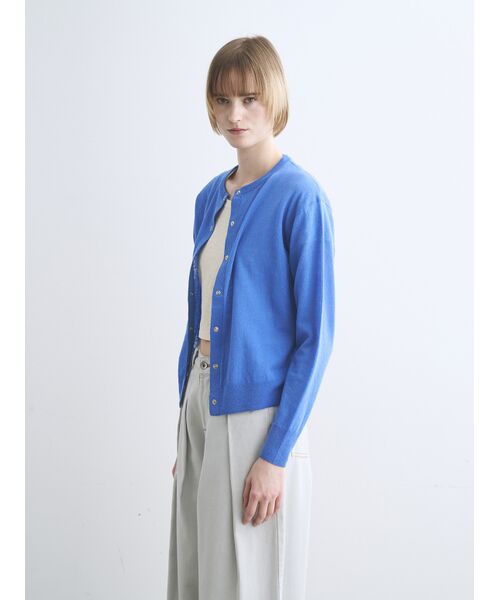 three dots / スリードッツ カーディガン・ボレロ | Coco slub cardigan | 詳細8