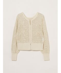 three dots / スリードッツ カーディガン・ボレロ | Panama lace 2way cardigan