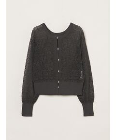 three dots / スリードッツ カーディガン・ボレロ | Panama lace 2way cardigan