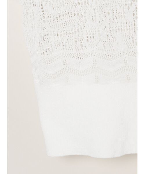 three dots / スリードッツ カーディガン・ボレロ | Panama lace 2way cardigan | 詳細4