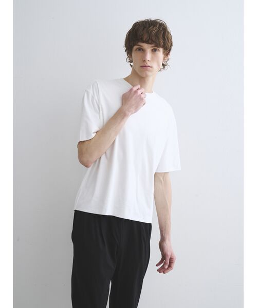 three dots / スリードッツ Tシャツ | Men's milky jersey s/s t-shirt | 詳細7