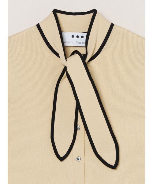 three dots / スリードッツ ニット・セーター | Sandy cotton tie top | 詳細2