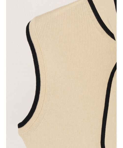 three dots / スリードッツ ニット・セーター | Sandy cotton tie top | 詳細3