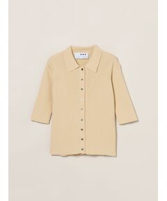 three dots / スリードッツ ポロシャツ | Sandy cotton half sleeve polo