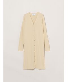 three dots / スリードッツ カーディガン・ボレロ | Sandy cotton long cardigan