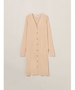 three dots / スリードッツ カーディガン・ボレロ | Sandy cotton long cardigan