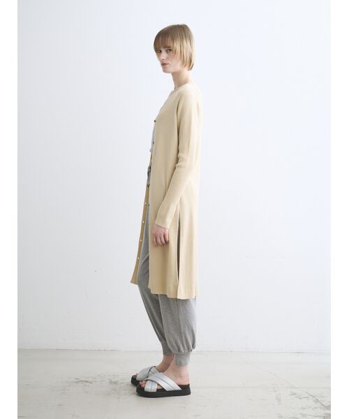 three dots / スリードッツ カーディガン・ボレロ | Sandy cotton long cardigan | 詳細10