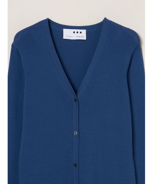 three dots / スリードッツ カーディガン・ボレロ | Sandy cotton long cardigan | 詳細2