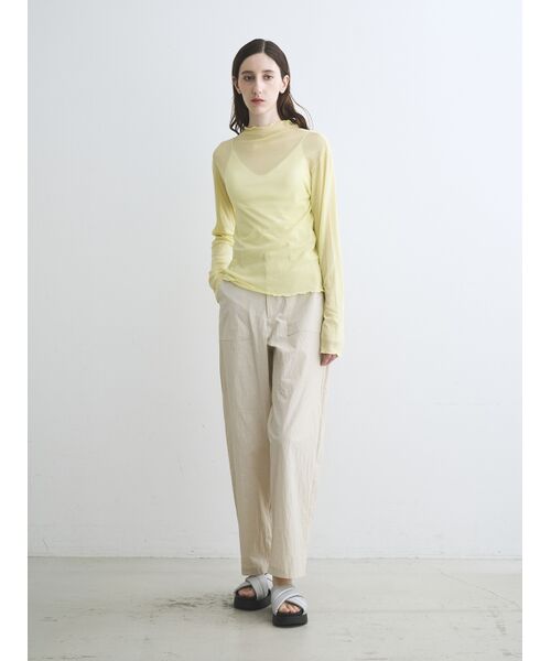 three dots / スリードッツ Tシャツ | Soft see through mellow turtle | 詳細9