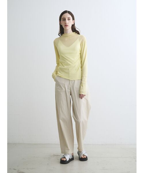 three dots / スリードッツ Tシャツ | Soft see through mellow turtle | 詳細10