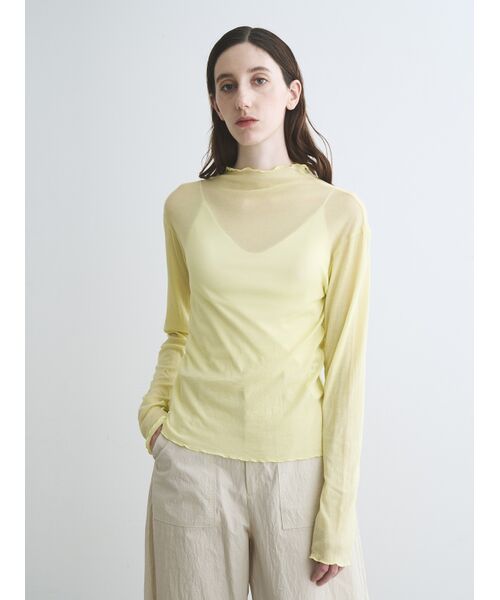 three dots / スリードッツ Tシャツ | Soft see through mellow turtle | 詳細6