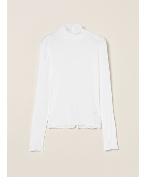 three dots / スリードッツ Tシャツ | Soft see through mellow turtle（white）